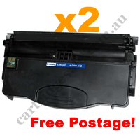 2 x Remanufactured Lexmark 12017SR Black Toner Cartridge FreePos