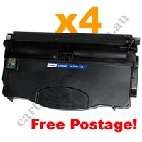 4 x Remanufactured Lexmark 12017SR Black Toner Cartridge FreePos