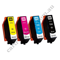 A Set Compatible Epson 202XL High Yield Ink Cartridges BK/C/M/Y