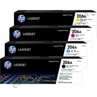 A Set Genuine HP W2110A-W2113A (206A) Toner Cartridges B/C/M/Y