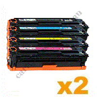 2 Sets Compatible HP 210X Toner Cartridges B/C/M/Y