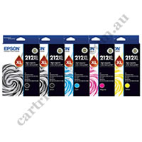 2 x Genuine Epson 212XL Black + 1 x 212XL C/M/Y Ink Cartridges V