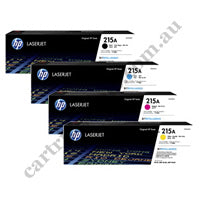 A Set Genuine HP 215A Toner Cartridges B/C/M/Y