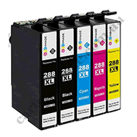 Any 5 Compatible Epson 288XL B/C/M/Y High Yield Ink Cartridges