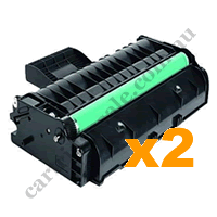 2 x Compatible Ricoh 407256 Black Toner Cartridge