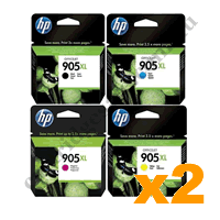 2 Sets Genuine HP 905XL B/C/M/Y Ink Cartridges
