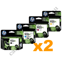 2 Sets Genuine HP 934XL 935XL B/C/M/Y Ink Cartridges
