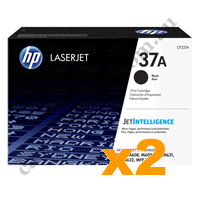 2 x Genuine HP CF237A 37A Black Toner Cartridge