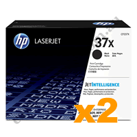 2 x Genuine HP CF237X 37X High Yield Black Toner Cartridge