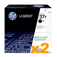 2 x Genuine HP CF237Y 37Y Extra High Yield Black Toner Cartridge