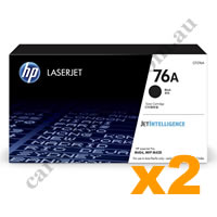 2 x Genuine HP CF276A 76A Black Toner Cartridge