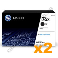 2 x Genuine HP CF276X 76X High Yield Black Toner Cartridge