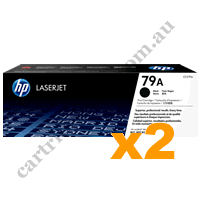2 x Genuine HP CF279A 79A Black Toner Cartridge