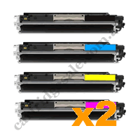 2 Sets Compatible HP CF350A-CF353A Toner Cartridges B/C/M/Y
