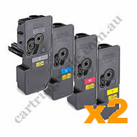 2 Sets Compatible Kyocera TK5244K,C,M,Y Toner Cartridges