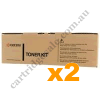 2 x Geunine Kyocera TK7209 Black Toner Cartridge