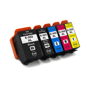 A Set Compatible Epson 302XL Ink Cartridges BK/PBK/C/M/Y