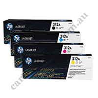A Set Genuine HP CF380A-CF383A Toner Cartridges B/C/M/Y