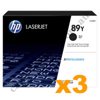 3 x Genuine HP CF289Y 89Y Extra High Yield Black Toner Cartridge