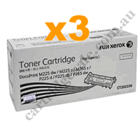 3 x Genuine Xerox CT202330 High Yield Black Toner Cartridge