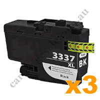 3 x Compatible Brother LC3337BK Black High Yield Ink Cartridge