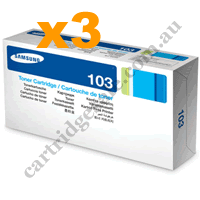 3 x Genuine Samsung MLTD103L High Yield Black Toner Cartridge