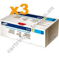 3 x Genuine Samsung MLTD117S Black Toner Cartridge