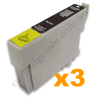 3 x Compatible Epson T02X192/212XL High Yield Black Ink Cartridg