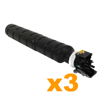 3 x Compatible Kyocera TK8349K Black Toner Cartridge