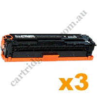 3 x Compatible HP W2100X (210X) Black Toner Cartridge