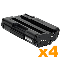 4 x Compatible Ricoh 407247 Black Toner Cartridges