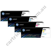 A Set Genuine HP 416A Toner Cartridges B/C/M/Y