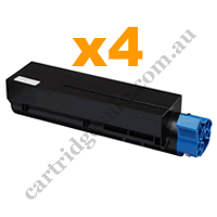 4 x Compatible OKI 44992407 High Yield Black Toner