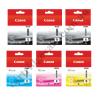 2 x PGI5 Black + 1 x CLI8 B/C/M/Y Ink Cartridges