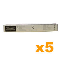 5 x Genuine Kyocera TK8339K Black Toner Cartridge