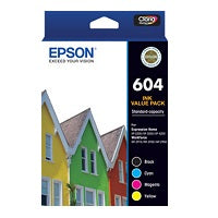 A Set Genuine Epson 604 Ink Cartridges BK/C/M/Y