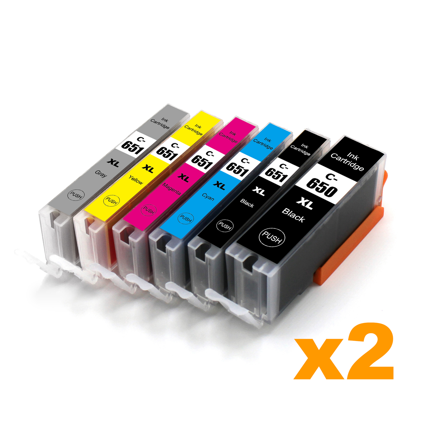 Any 12 Compatible Canon PGI650XLBK CLI651XLBK/C/M/Y/GY Ink Cartr