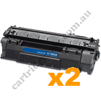 2 x Compatible HP 53A (Q7553A) Black Toner Cartridge