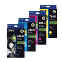 A Set Genuine Epson 786XL B/C/M/Y High Yield Ink Cartridges