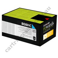 Genuine Lexmark 80C8HC0 808HC HY Cyan Toner Cartridge