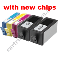 5 x Compatible HP 920XL Ink Cartridges (2B,1C,1M,1Y) New Chips