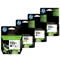 A Set Genuine HP 920XL B/C/M/Y Ink Cartridges