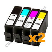 2 Sets Compatible HP 934XL 935XL B/C/M/Y Ink Cartridges