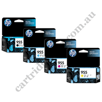 A Set Genuine HP 955 B/C/M/Y Ink Cartridges