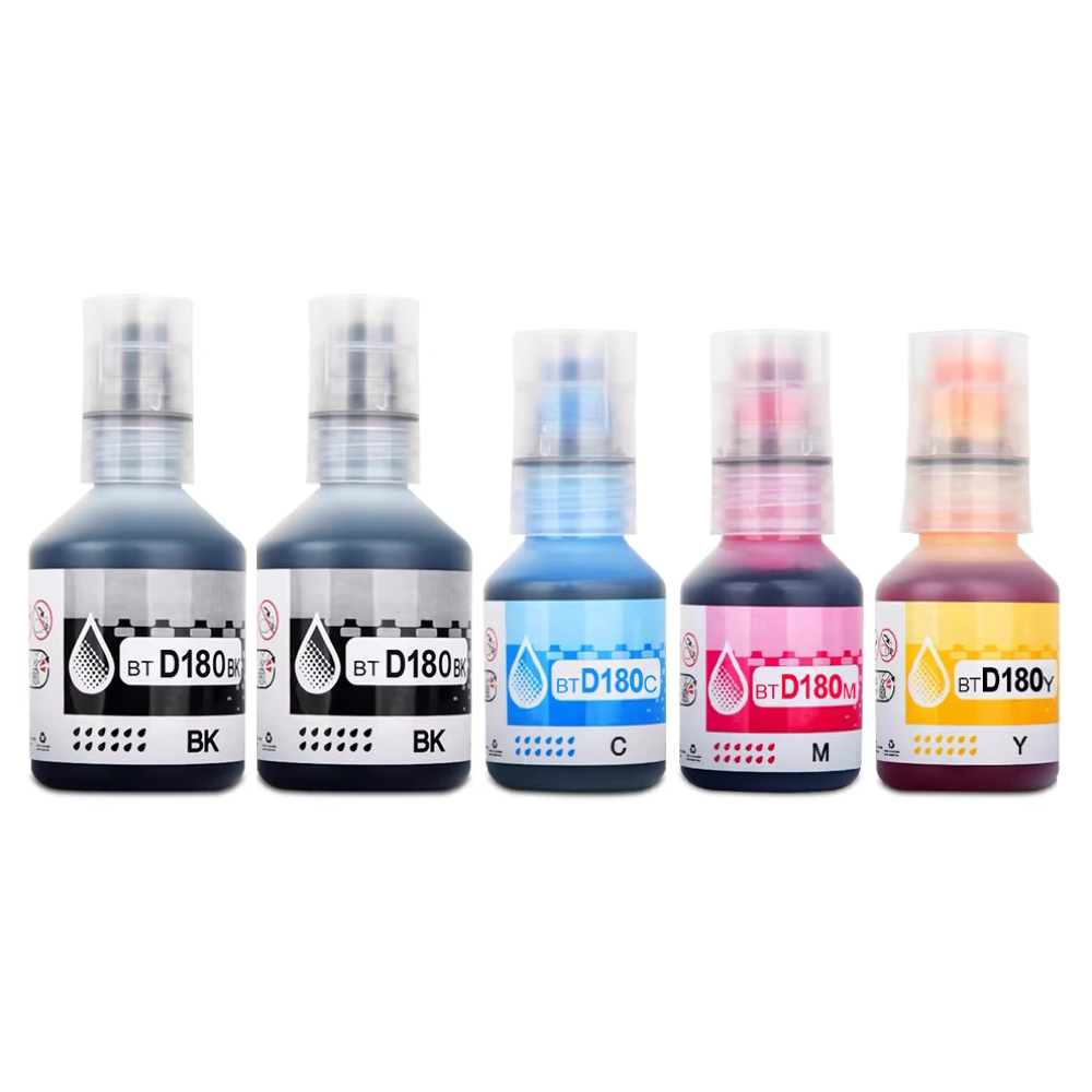 2 x Black + 1 CMY Compatible Brother BTD180 Ink Bottles
