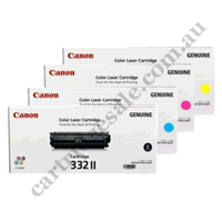 A Set Genuine Canon Cart332IIBK Cart332C/M/Y Toner Cartridges