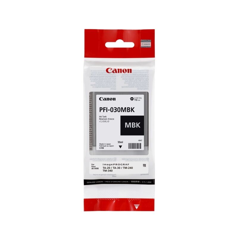 Genuine Canon PFI-030MBK Black Ink Cartridge