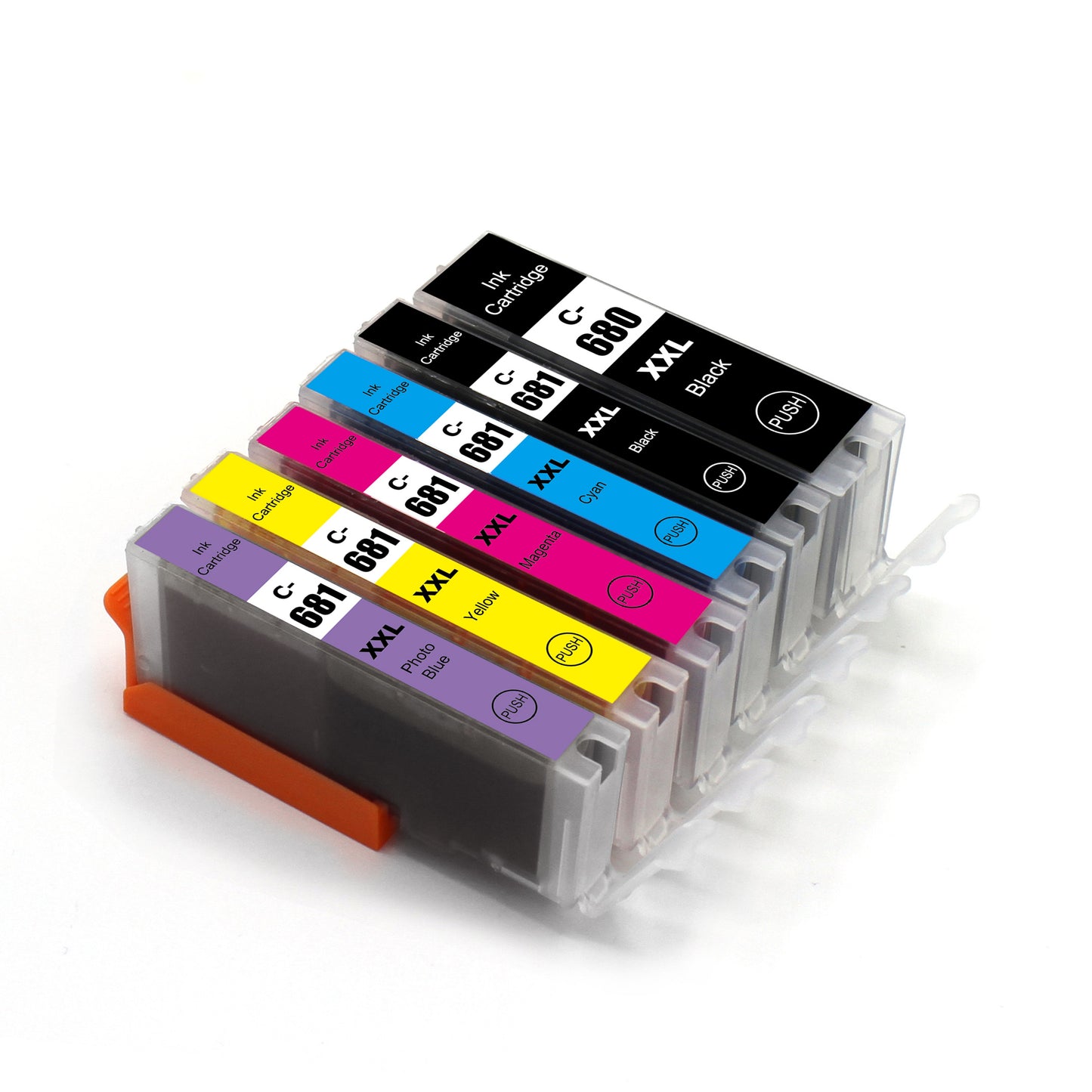 A Set Compatible Canon PGI680XXLB CLI681XXL B/C/M/Y/PB(Photo Blu