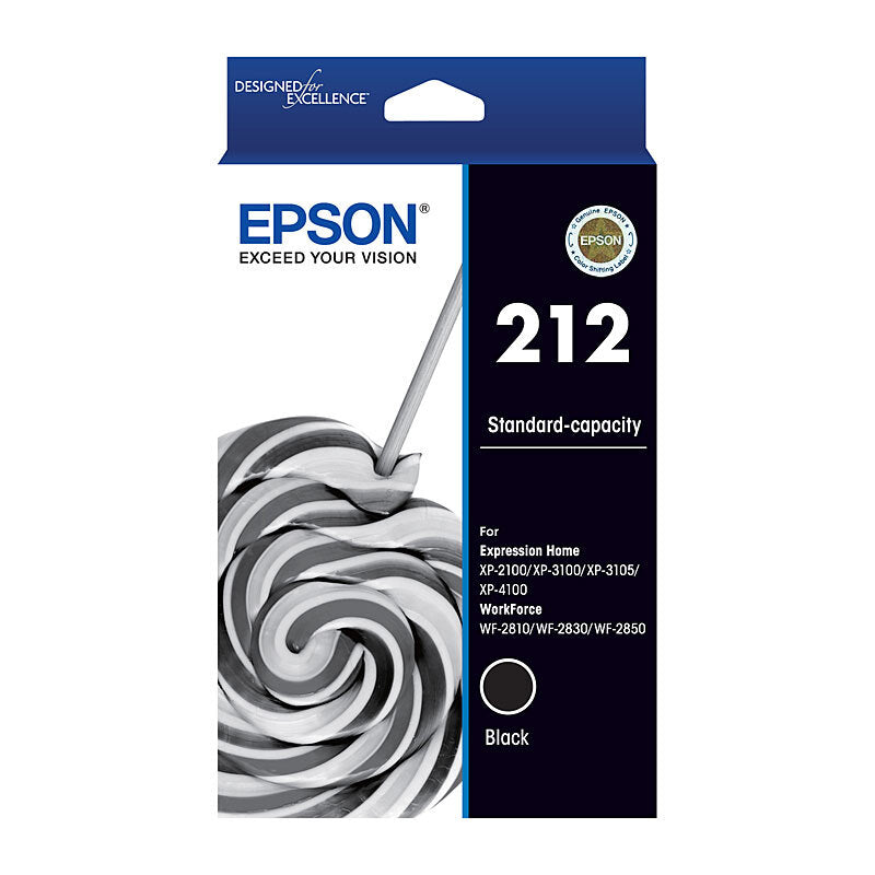 Genuine Epson T02R192/212 Black Ink Cartridge