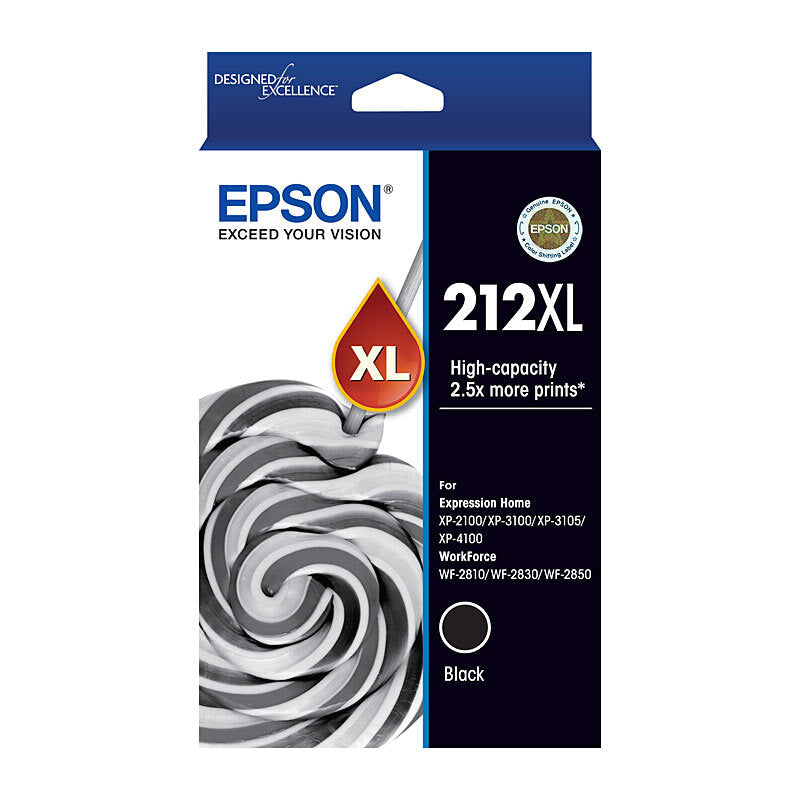 Genuine Epson T02X192/212XL High Yield Black Ink Cartridge